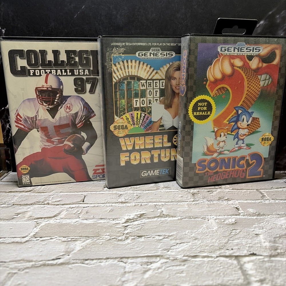 Sega Bundle Sonic the Hedgehog 2 (Not For Resale)-Wheel Of Fortune-College FB 97